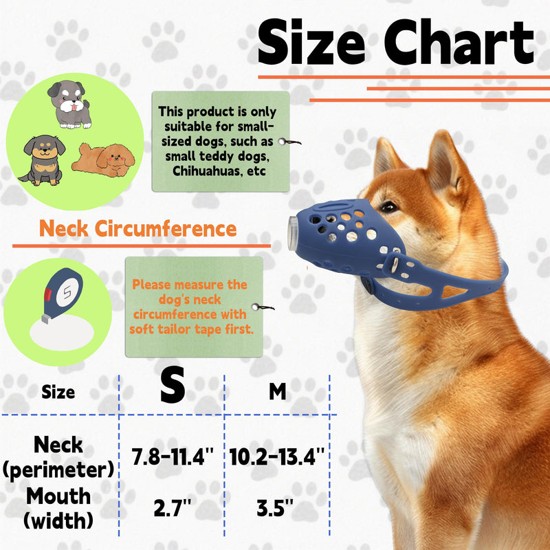 Dog Muzzle Soft Silicone Breathable: Dog Muzzles to Prevent Biting with Adjustable Strap for Walking & Grooming - Suitable for Medium-Sized Dogs 15-25 pounds Middle - PawsPlanet Australia