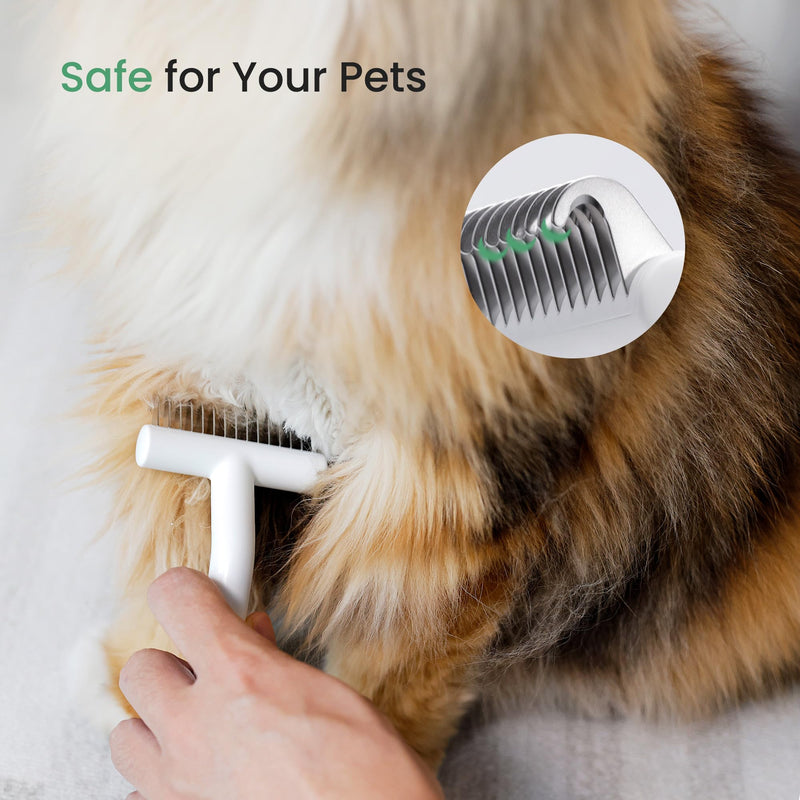 PawRake, Cat and Dog Brush for Shedding and Undercoat Dematting, Pet Grooming Tool for Medium to Long Hair Pets, Skin-Safe and Lightweight - PawsPlanet Australia