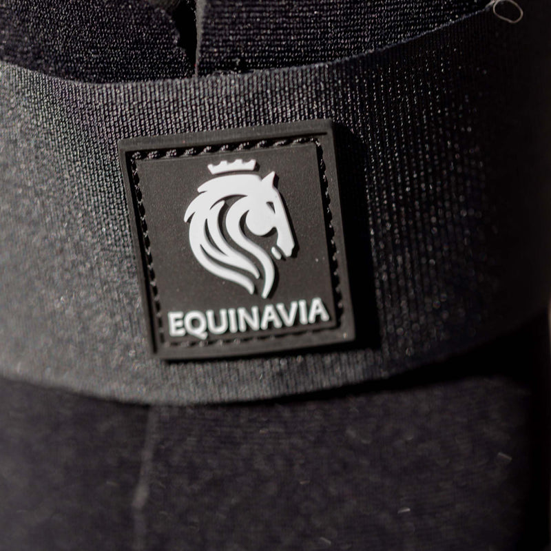 Equinavia Balder Brushing Boots for Horses – Full-Coverage Neoprene Leg Protection – Durable Strike Pad – Easy Care – Sizes S to XL - Black - M