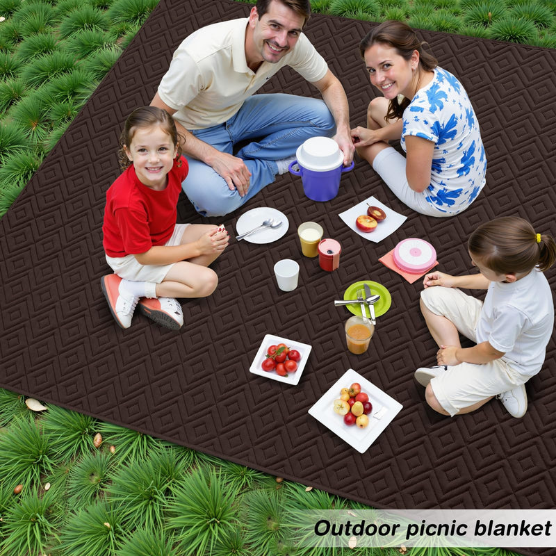 hyha Waterproof Dog Bed Blanket, Soft Pet Blankets 30x70 Inch and 82x102 Inch in Chocolate/Dark Grey, 2 Item Bundle - PawsPlanet Australia