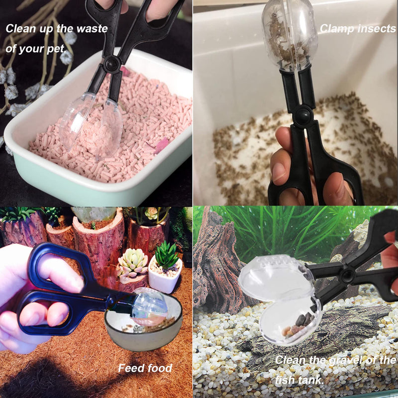 Tfwadmx Tiny Cleanning Broom, Scooper Feeding Tool,Mini Dustpan and Brush, Stainless Steel Tweezer for Reptile and Other Small Animals Supplies House Bedding 3Pcs - PawsPlanet Australia
