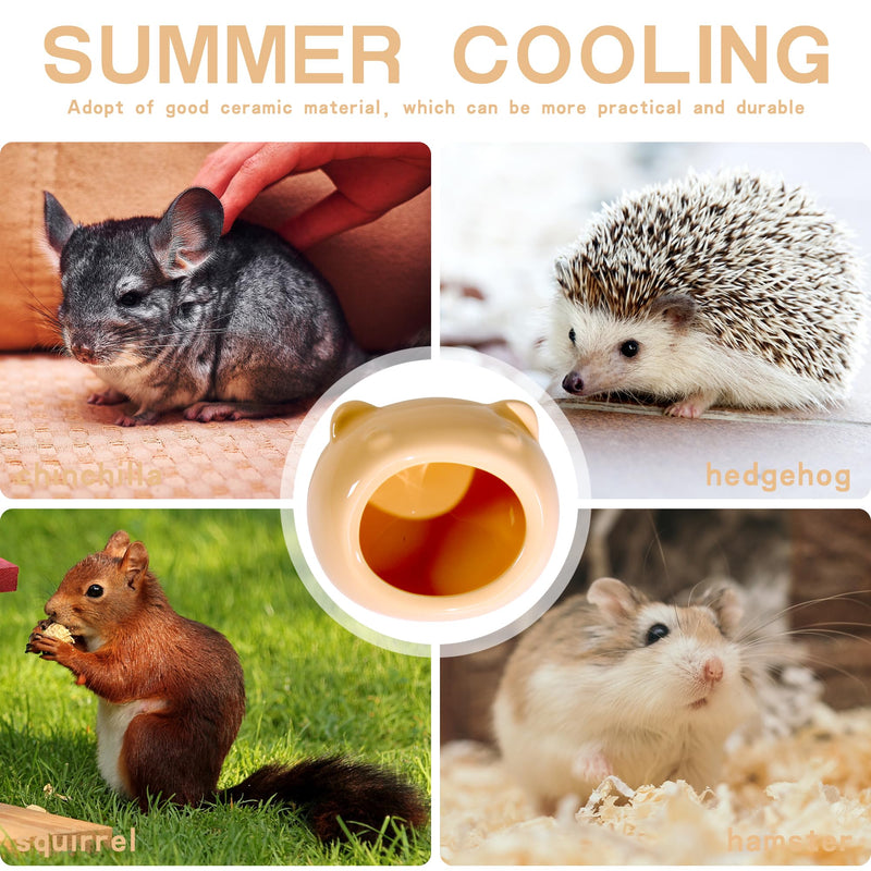 Ceramic Small Pet Hamster Food Bowl Guinea Pig Food Bowl Hamster Water Bowl Ferret Chinchillas Squirrels Hedgehog Accessories Reptiles Hamster Accessories for Cages（Orange） Orange - PawsPlanet Australia