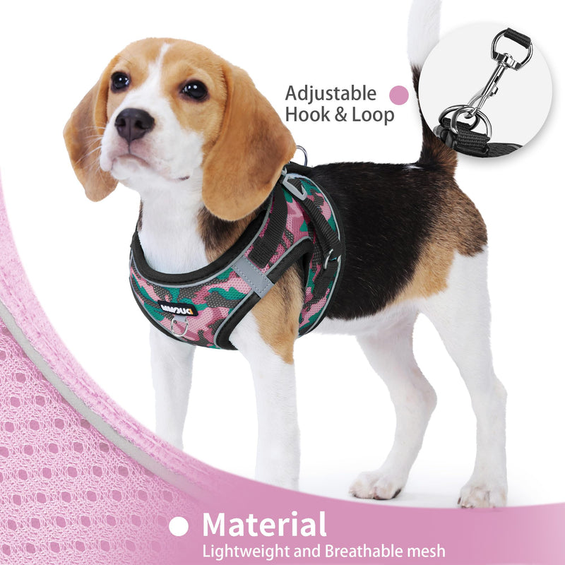 Step in Dog Harness with Leash Set, Adjustable Soft Padded and Breathable Mesh for Medium Sized Dog, Reflective No Pull No Choke Cat Vest Harness, Easy Control Pet Vest, Pink XL - PawsPlanet Australia