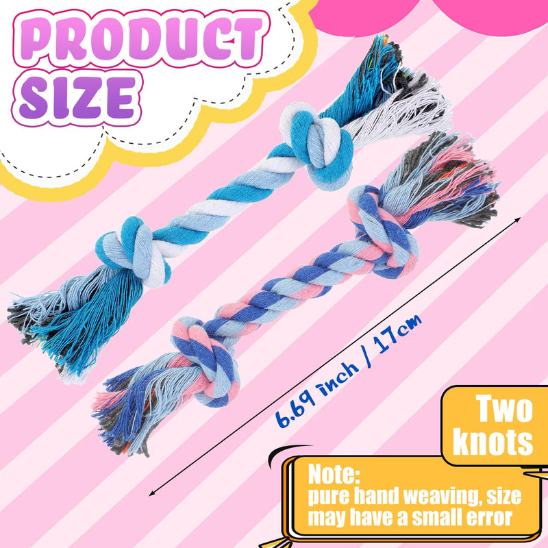 Paterr 12 Pcs Rope Dog Toys Multi Color Puppy Rope Toy Cotton Puppy Toys Dog Chew Rope Puppy Teething Toys for Small and Medium Dogs Puppies - PawsPlanet Australia