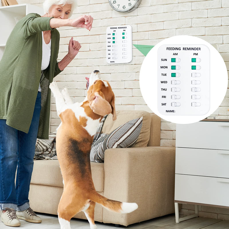 Coolrunner Pet Feeding Reminder for Dogs Cats, Magnetic or Double Sided Adhesive, Prevent Overfeeding B Pattern - PawsPlanet Australia