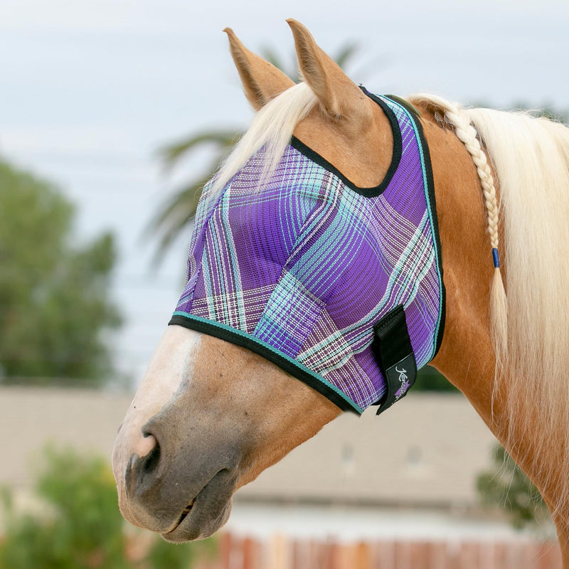 Kensington Fly Mask Web Trim Protects Horses Face and Eyes from Bites and Sun Rays While Allowing Full Visibility Ears and Forelock Able to Come Through The Mask, X-Large, Lavender Mint 2017 - Lavender Mint XL (Large Horse)