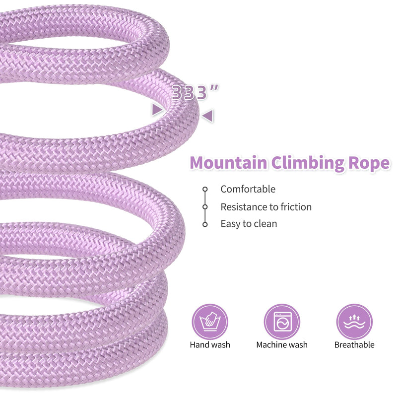 Mile High Life Dog Leash, with Comfortable Padded Handle, Purple Nylon Rope Leash with Steel Tips, Heavy Duty 4 Feet Pet Leashes (Pink,48 Inches) Nylon Rope - Purple - PawsPlanet Australia