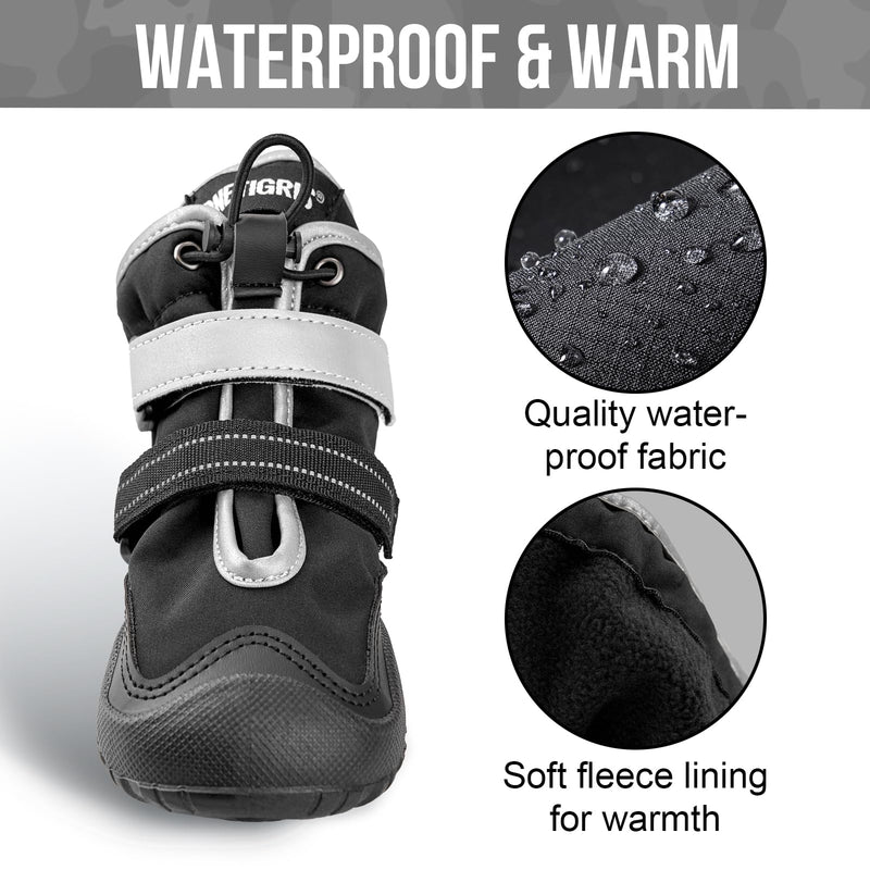 OneTigris Waterproof Grip Dog Shoes,Anti-Slip Dog Socks Boots,Pathfinder Dogs Booties Paw Protectors for Hardwood Floor,Indoor and Outdoor for Small Medium Large Dogs #9(Length:4.33"; Width:3.15") - PawsPlanet Australia