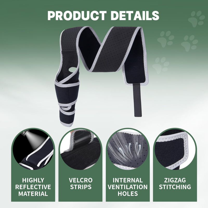 Dog Knee Brace for Torn Acl Hind Leg with Metal Stabilizer- Keeps The Joint Warm and Stable, Adjustable Dog Hind Leg Brace for Small to Large Dog,Size S. Size S