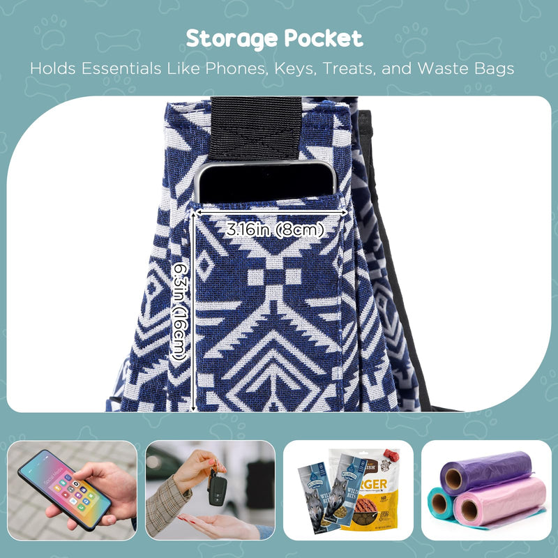 Avont Dog Sling for Small Dog Cats Under 15lbs, Hands-Free Crossbody Pet Carrier with Adjustable Padded Strap Extra Pocket, Safe Soft Pouch Bag for Puppies' Walks Outings -Boho Boho - PawsPlanet Australia
