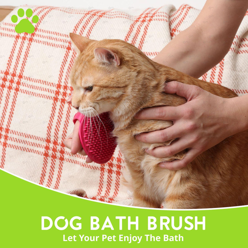 Silicone Dog Bath Brush – Soft Pet Scrubber for Bathing & Grooming – Shampoo Brush for Dogs, Cats & Puppies – Adjustable Strap – Choose from 5 Colors (Green) Green - PawsPlanet Australia