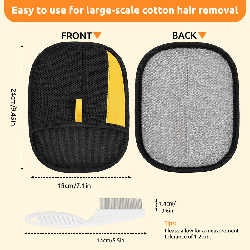SAWMONG Pet Hair Removal Glove, 2Pcs Cat & Dog Reusable Pet Hair Remover Gloves 2025 New Upgrade, Grooming Pet Hair Remover Tool Black - PawsPlanet Australia