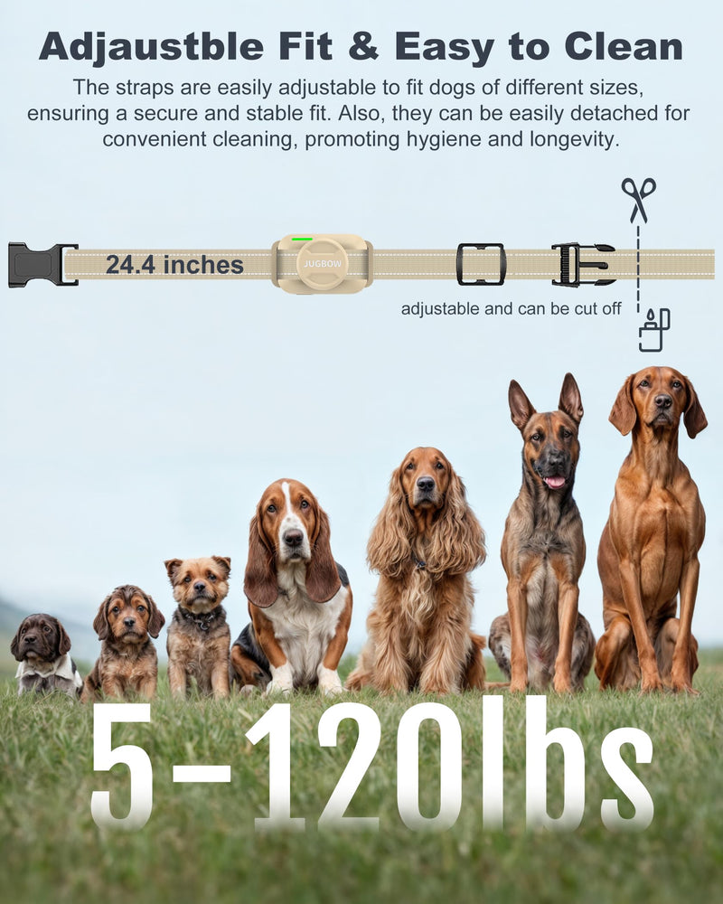 Jugbow Dog Training Collar - 4200FT Dog Shock Collar with Remote for Large Medium Small Dogs, Rechargeable Waterproof IPX8 E Collars with Beep (1-3) Vibration(1-3) Safe Static(0-99) - PawsPlanet Australia