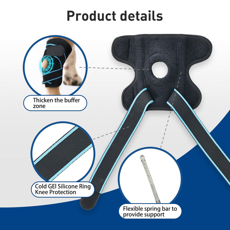 Dog Leg Braces – Adjustable Double straps reinforcement – Protects Wounds and Helps Heal Hind Legs Rear Ankle Joint – Hock & Ankle Support for Senior Dogs, ACL & Ligament Injury Recovery (L) L