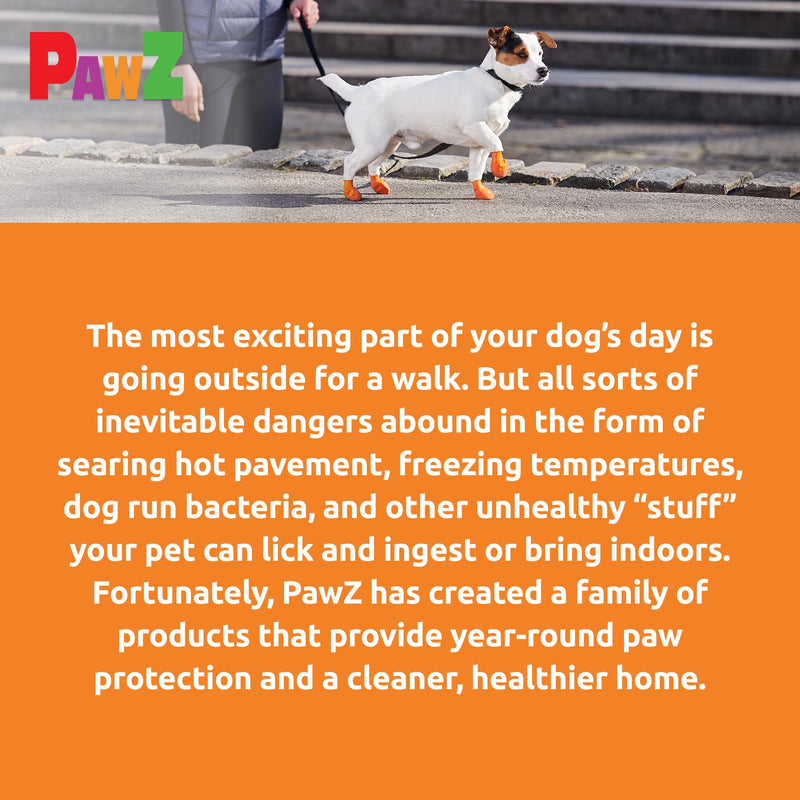 PawZ Rubber Dog Boots for Paws up to 2", 24 Total (2 Packs of 12) - All-Weather Booties for Hot Pavement, Snow, Mud, and Rain - Waterproof, Anti Slip Dog Socks - X-Small, Black - PawsPlanet Australia