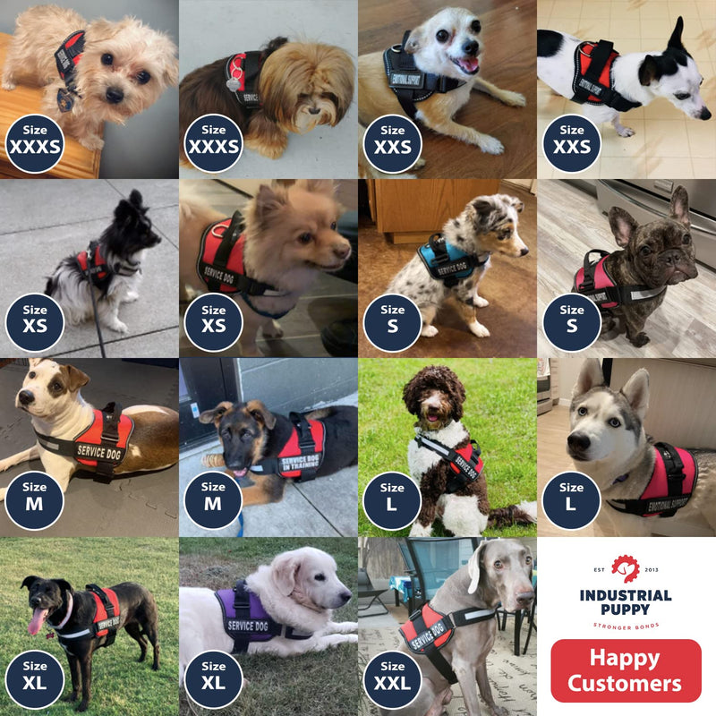 Heavy Duty Emotional Support Dog Vest Harness with Reflective Straps, Interchangeable Patches & Top Handle - ESA Dog Vest in 8 Sizes, Durable Service Dog Harness for Working and Support Dogs Bright Red Large, Fits Girth 27-33" - PawsPlanet Australia