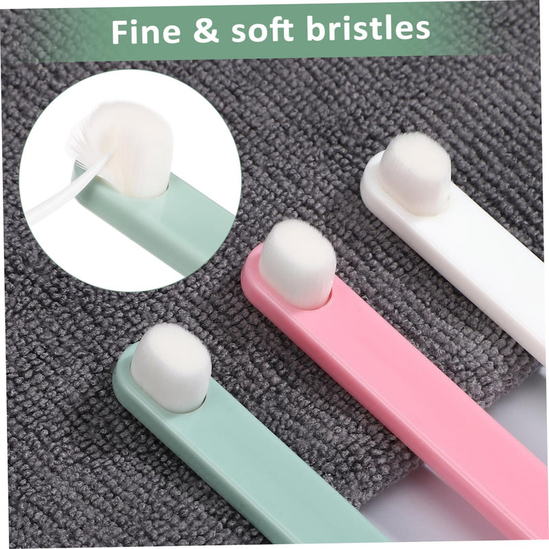 Toddmomy 3-Piece Small Pet Toothbrushes with Soft Heads and Tongue Cleaner, Precise for Dogs, Cats, and Rabbits, Durable Plastic Handles, Colorful
