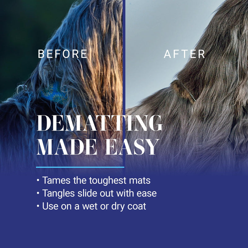 Chris Christensen Ice on Ice Ultra Conditioning Dematting Spray, Dog Conditioner, Groom Like a Professional, Lightweight Formula, Dematts & Detangles, Conditions & Protects, Made in the USA, 13.2oz - PawsPlanet Australia