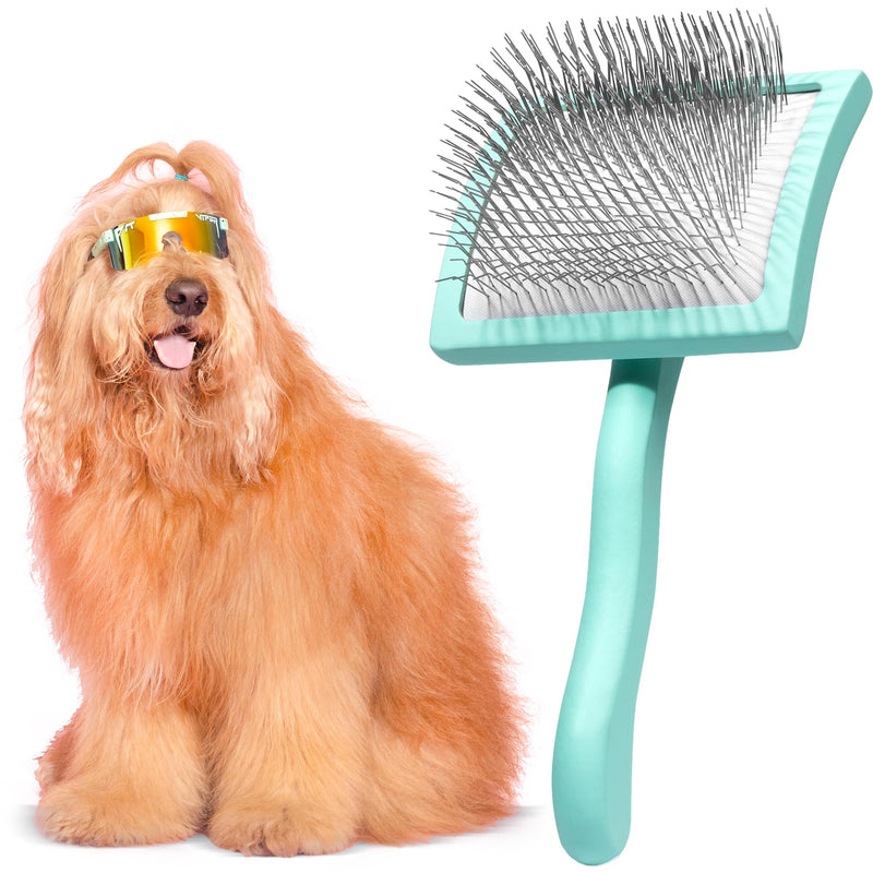 Brodie Dog Brush - Slicker Brush for Dogs - Dog Brush for Shedding and Grooming - Best Dog Brush for Long Haired Dogs and Pets - PawsPlanet Australia