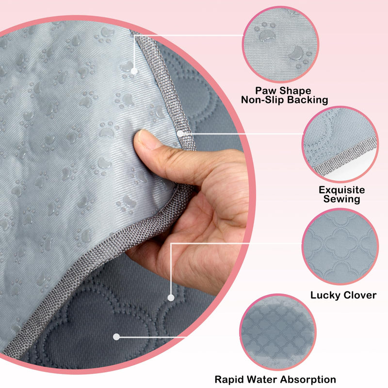 Washable Pee Pads for Dogs - 4 Pack Reusable Puppy Pads，Waterproof Training Pads，Guinea Pig Cage Liner, Puppy Pee Pads with Non-Slip Backing (18" X 24" - 4 Pack) 18" X 24" - 4 Pack - PawsPlanet Australia