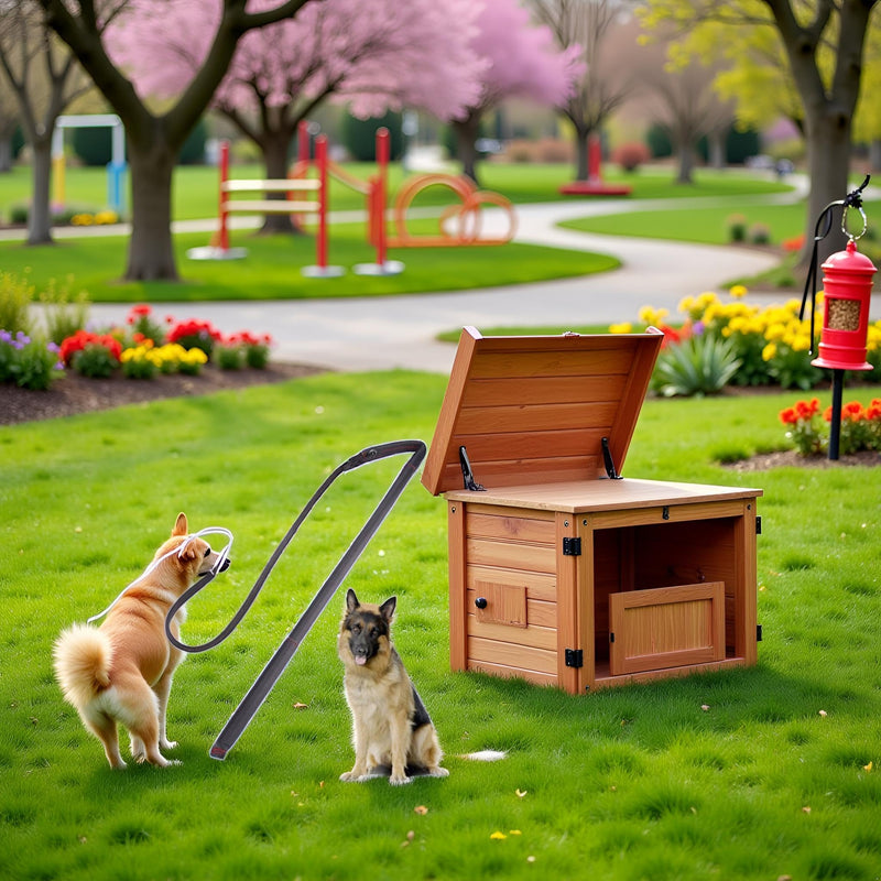 Pssopp Cowhide Dog Agitation Whip, Dog Teaser Wand Dogs Training Whip Outdoor Playing for Pulling Chasing Chewing Teasing Training - PawsPlanet Australia