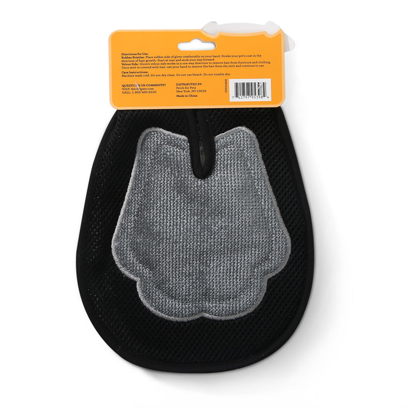 Wags & Wiggles Dual Sided Dog Grooming Glove with Rubber Paw - 2-in-1 Grooming Glove | Fun Dog Grooming Tool for Brushing, Massaging, and Scrubbing | Velour Side Acts as Fur Remover - PawsPlanet Australia