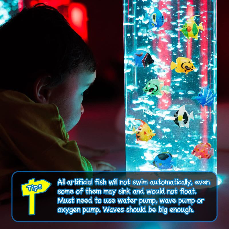 Weewooday 20 Pieces Artificial Moving Fishes Plastic Floating Fishes Lifelike Fish Ornament Aquarium Decorations for Fish Tank (Random Style) - PawsPlanet Australia
