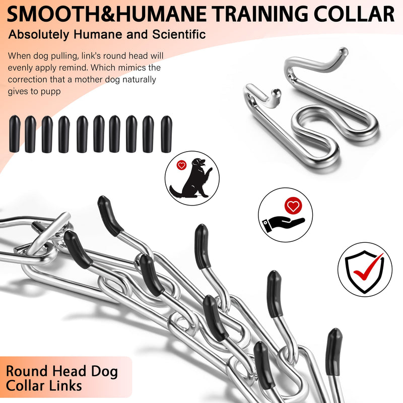 Stainless Steel Dog Training Collar, Quick Release Buckle, Adjustable Collar for Large Dogs Neck Girth 12"-17“ Silver L Neck Girth 12"-17" - PawsPlanet Australia