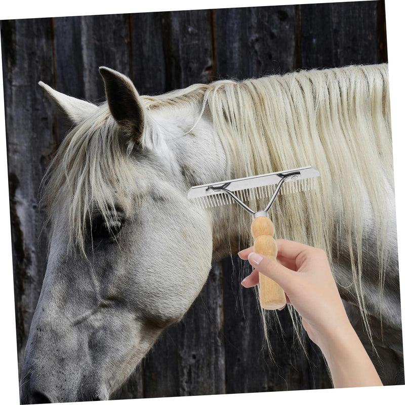 Mipcase Horse Grooming Hair Comb: Heavy-Duty Horse Grooming Brush with Ergonomic Handle for Shedding & Dirt Removal, Enhances Mane, Tail & Coat Health - PawsPlanet Australia