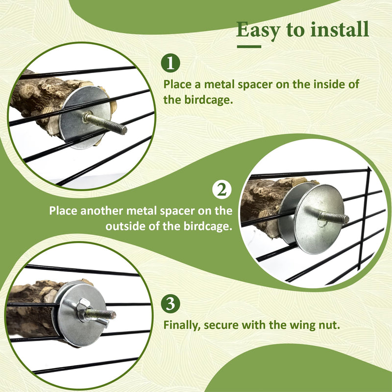 8pcs Natural Bird Perches for Cage, 5.9“ Small Wood Bird Perch for Parakeet/Cockatiel, Bird Cage Stick, Bird Branches for Cages, Birdcage Accessories for Parrot Conure 8pcs-15cm