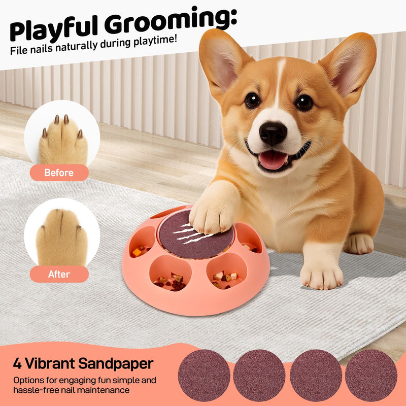 Dog Nail Scratch Board:Stress-Free Nail Trimming for Dogs, Non-Slip Scratch Mat, Includes 5 Sandpaper Replacements for Healthy Nails (Light Orange) Light orange - PawsPlanet Australia