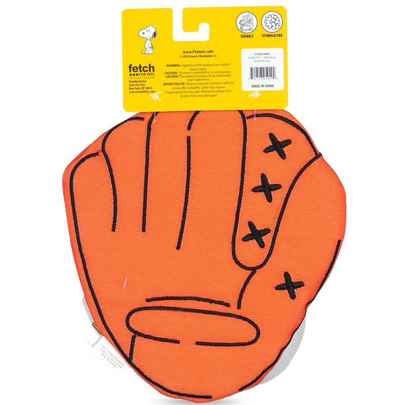 2-Piece Interactive Dog Toy Set - Durable Canvas Baseball Glove and Ball Toy for Large, Medium, Small Dogs - Fun Fetching and Chew Toy with Crinkle Sound, 7 Inch One Size - PawsPlanet Australia