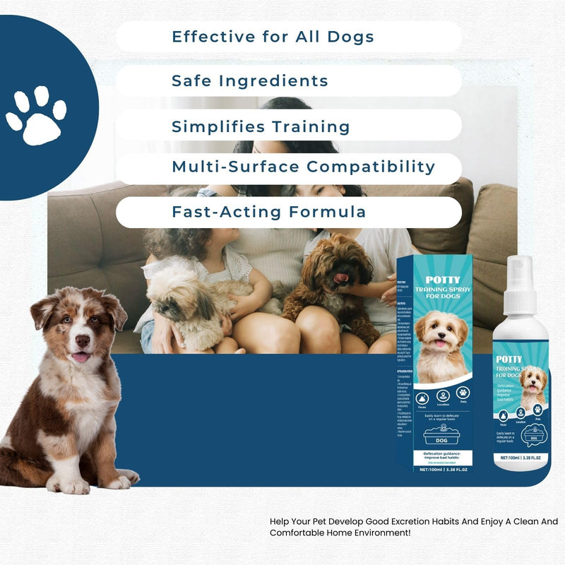Dog Potty Training Spray - Effective Puppy Potty Training Aid for Indoor & Outdoor Housebreaking - Attractant Scents for Dogs & Puppies - Shortens Training Time & Saves Floors,3.38oz