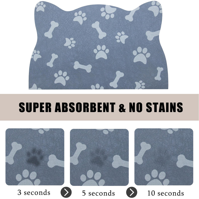 YCT Cat Food Mats, Dog Food Mat, Cat Food Mat No Slip Cat Mat for Food and Water, 11.8"x18.1" Beige 18.1 x 11.8 inches Beige(Cat-Shaped) - PawsPlanet Australia