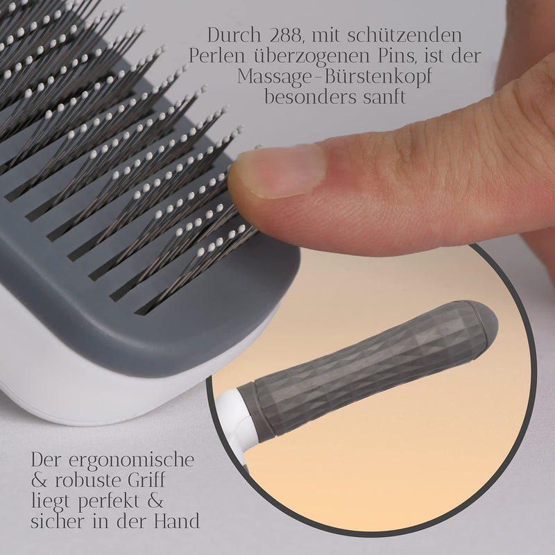 Set of 2 Dog Brushes/Cat Brushes and Curry Comb, Ideal for Grooming & Claw Care, Perfect Cat and Dog Accessories, Undercoat Brush for Dogs and Cats, Puppy Accessories 2er Set mit Perlbürste und Entfilzungsstriegel - PawsPlanet Australia