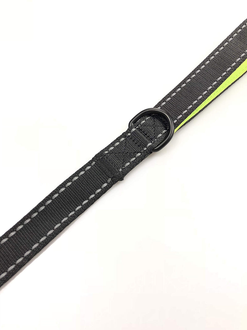 Dog Leash 6ft Long,Traffic Padded Two Handle,Heavy Duty,Reflective Double Handles Lead for Control Safety Training,Leashes for Large Dogs or Medium Dogs,Dual Handles Leads(Black) Black-Green - PawsPlanet Australia