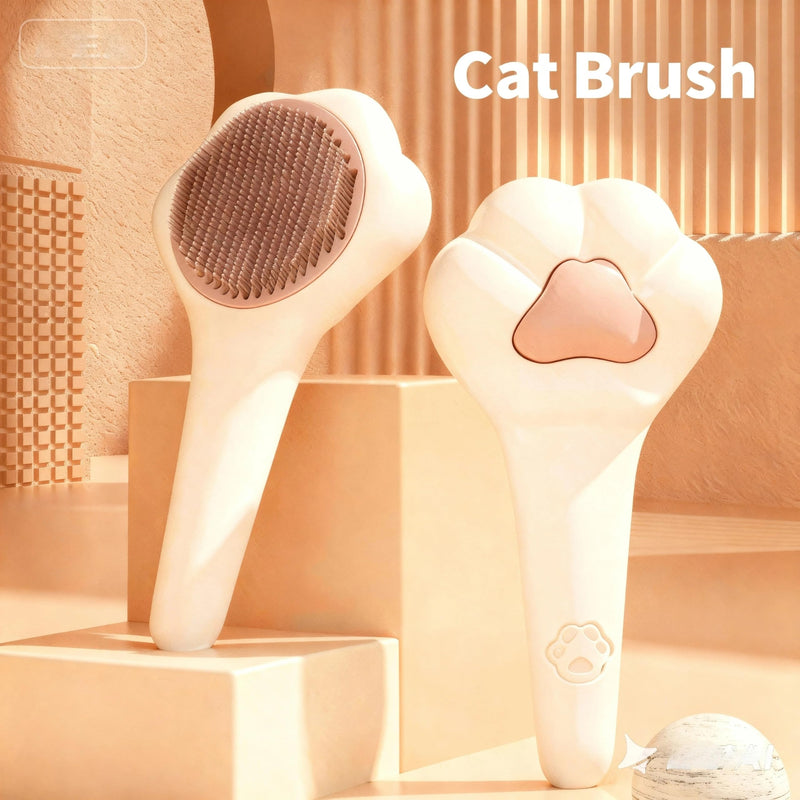 Cat Brush for Shedding, Self-Cleaning Slicker Brush for Indoor Cats, Gently Remove Loose Fur, Pet Grooming Massage Deshedding Tool, Suits Long & Short Haried Cats and Dogs - PawsPlanet Australia