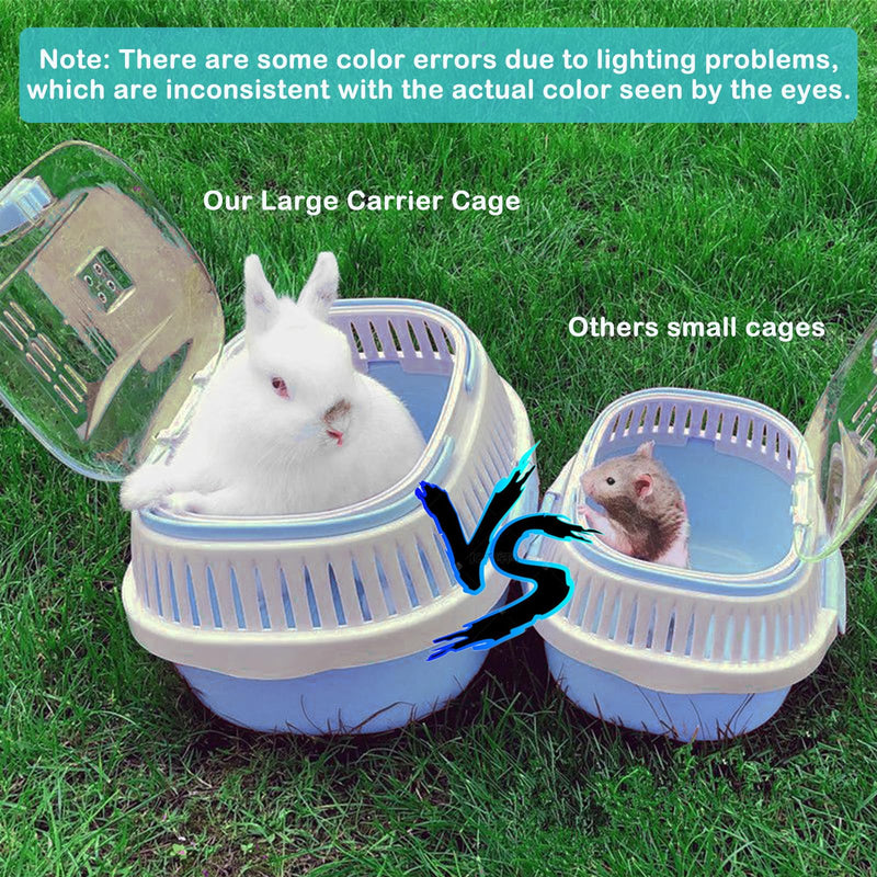 Hamster Carrier Guinea Pig Carrier 13 X 11 X 8 In Portable Hamster Travel Cage with Ventilation Holes Outdoor Small Animal Carrier for Rat Gerbils Rabbit Hedgehog Squirrel Mouse Sugar Glider Blue