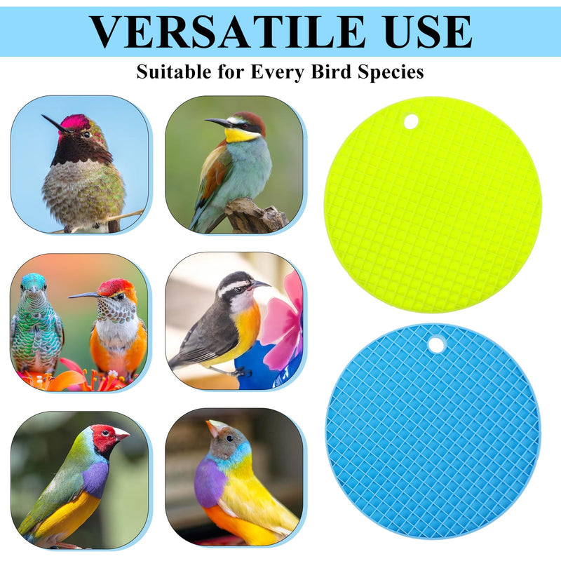 2Pcs Bird Foraging Toys,Foraging Mat,Forage Toys for Birds Small African Grey Parrot Toy to Increase Feeding Time Silicone Slow Feeder Mats for Parakeets Cockatiel Conure Budgies(Blue & Green) - PawsPlanet Australia