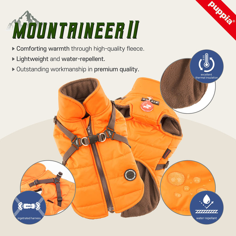 Puppia Authentic Mountaineer II Winter Vest, XX-Large, Red