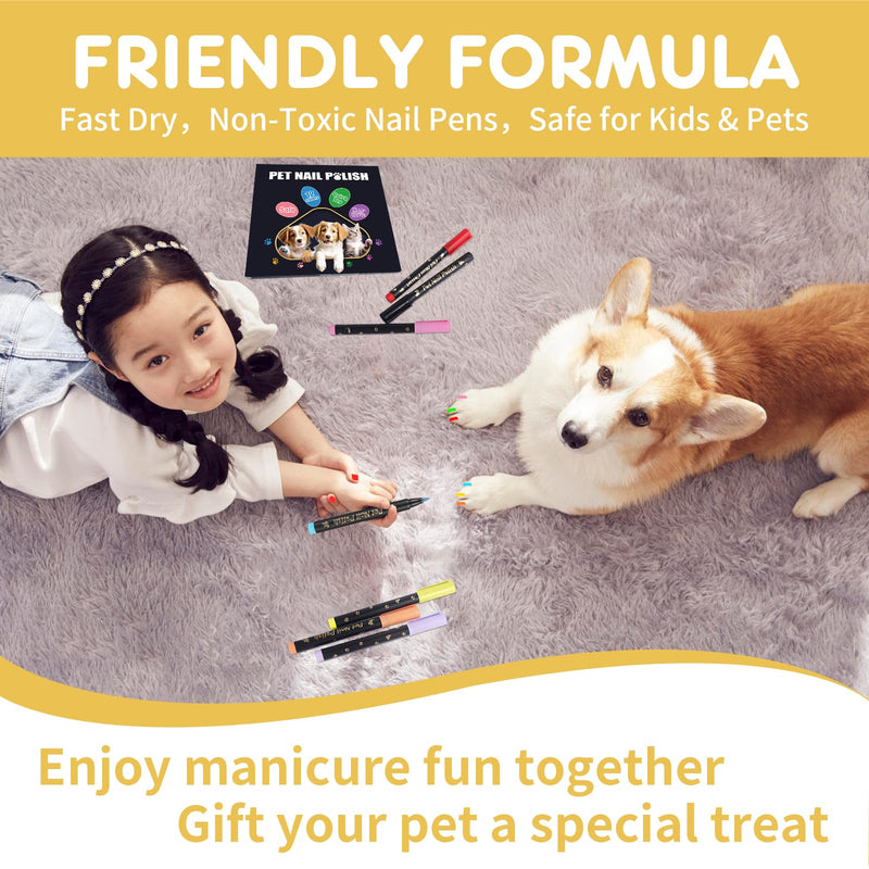 9 Colors Dog Nail Polish Pens Quick Dry, Dog Safe Nail Polish, Easy to Apply, Non Toxic, Paint for Paws, DIY Puppy Nails 9 Pcs - PawsPlanet Australia