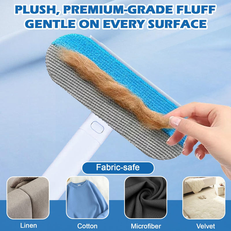 Pet Hair Remover for Couch, Furniture & Car Seats - Reusable Lint Roller for Dog and Cat Hair Removal on Clothes, Carpet, Bedding - Eco Friendly, No Sticky Refills, with Long Handle & Squeegee - PawsPlanet Australia