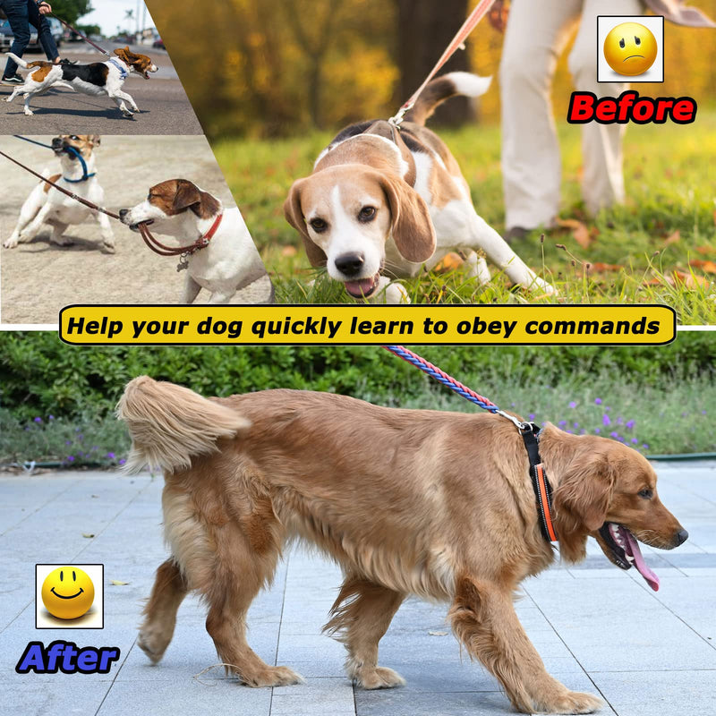 Prong Collar for Dogs, Reflective Covered Dog Spike Pinch Collar, Adjustable Dog Training Collar with Quick Release Buckle for Small Medium Large Dogs (L Size) Large/3.5mm/21.7in/Neck 16-20inch - PawsPlanet Australia