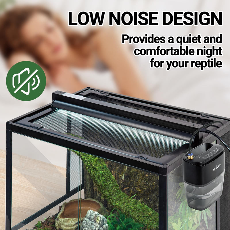 REPTI ZOO 800ml Reptile Mister Fogger Portable Mister for Reptile Tank Reptile Enclosure Misting System Terrarium Mister with 2PCS Nozzles for Reptiles/Amphibians - PawsPlanet Australia