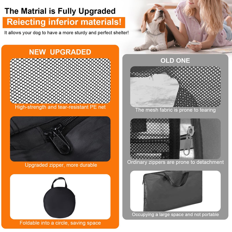 Dog Cat Playpen,Portable Pet Puppy Playpen,Rabbit Puppy Dog Play Pen for Indoors,Dogs Tent for Indoor Cats,Kitten Playpen,Collapsible Small Cats Crate Cage for Small Dogs with Carrying Case(Grey, L) Large Black - PawsPlanet Australia