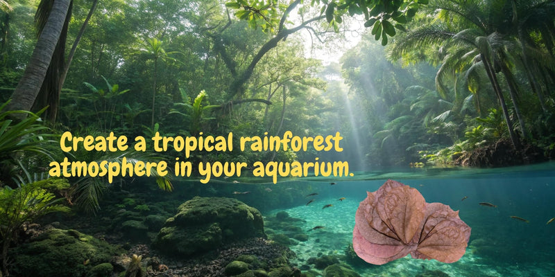 Indian Almond Dried Leaves Premium Catappa Leaf Aquarium Water pH Tannin for Betta Fish, Shrimp 1.76oz, (24+ Leaves) - PawsPlanet Australia