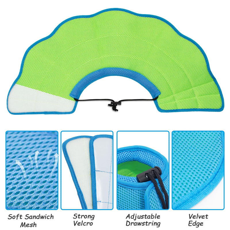 Soft Cone for Medium Dogs Alternative After Surgery, Adjustable Dog Recovery Collars & Cones to Stop Licking, Comfortable Elizabethan Cone of Shame Alternatives - Blue Green (M) - PawsPlanet Australia
