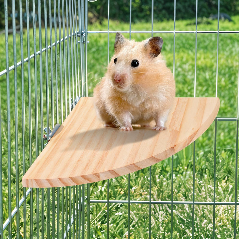 Bird Perch Platform Stand Wooden Parrot Perch Corner 6.7 Inches Fan Shape Playground Cage Accessories Parrot Stand Flat Perches for Bird Cages Corner Shelf for Birds Parrots Hamster Gerbil - PawsPlanet Australia