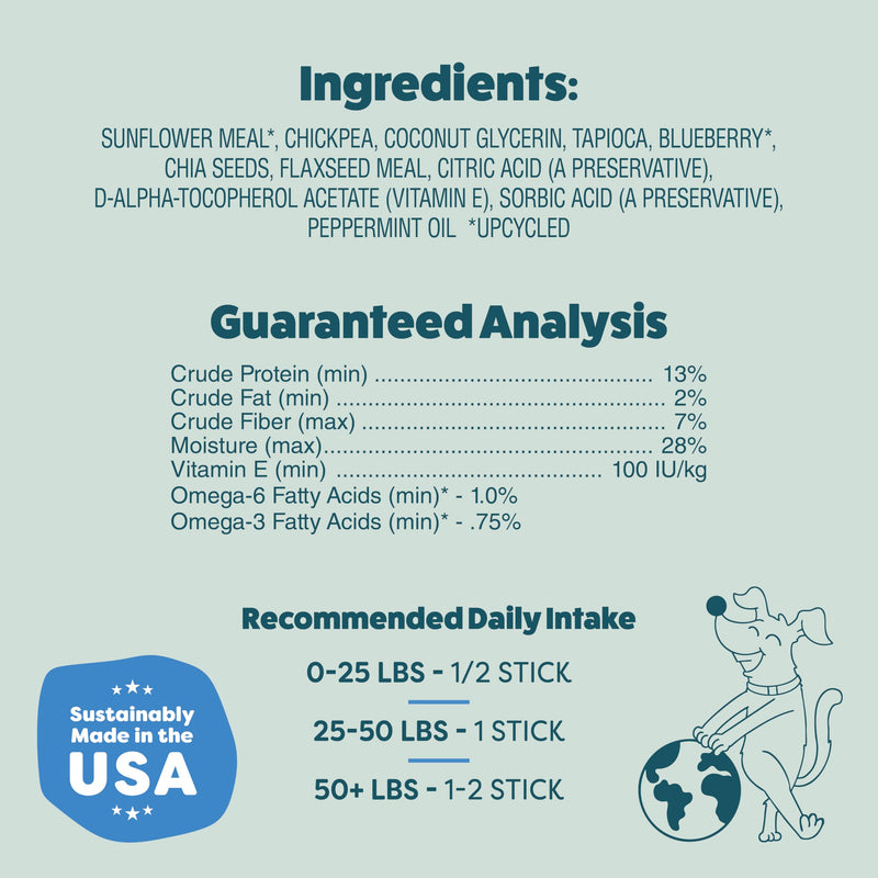 Shameless Pets Blueberry & Mint Dental Chews for Dogs, 32 Chews - Natural Dog Teeth Cleaning Treats with Fresh Breath Benefits | Grain-Free Dental Sticks for Small, Medium & Large Dogs The Tooth Berry 1.75 Pound (Pack of 1)
