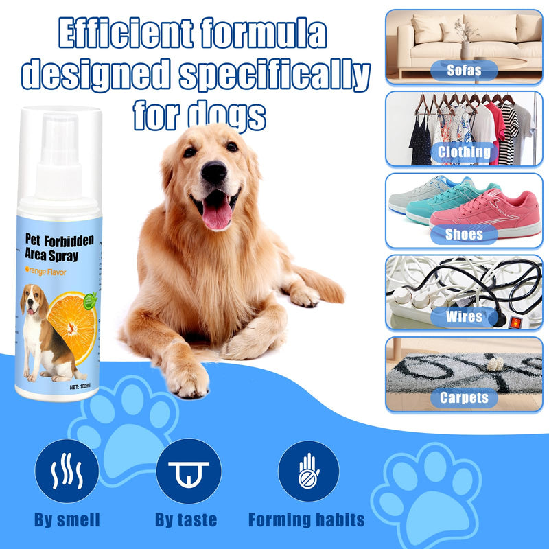 No Chew Spray for Dogs 2 Pack (100ML) Natural Ingredients Bitter Apple Spray for Dogs Alcohol Free Deterrent Spray to Stop Chewing Barking Marking and Nibbling L Blue - PawsPlanet Australia
